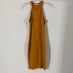 Zara Mustard Midi Dress